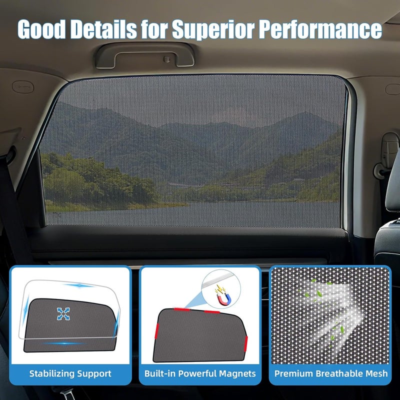 KOCZIL Car Window Shades for 2017-2023 Mazda CX-5 - Rear Side Window Sun Shade for Baby, Breathable Mesh Car Privacy Window Covers, UV Protection and Heat Insulation for Road Trips, Napping, Camping - Image 5